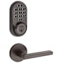 Kwikset Halifax Passage Lever and 938 Halo WiFi Enabled Deadbolt Combo Pack with SmartKey Venetian Bronze