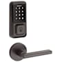 Kwikset Halifax Passage Lever and 939 Halo WiFi Enabled Deadbolt Combo Pack with SmartKey Venetian Bronze