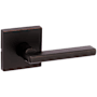 Kwikset Halifax Passage Door Lever Set with Square Rose Venetian Bronze