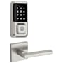 Kwikset Halifax Passage Lever and 939 Halo WiFi Enabled Deadbolt Combo Pack with SmartKey Satin Nickel