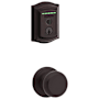 Kwikset Juno Passage Knob and 959 Fingerprint Traditional Halo WiFi Enabled Deadbolt Combo Pack with SmartKey Venetian Bronze