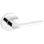 Kwikset Lisbon Passage Door Lever Set with Round Rose Polished Chrome