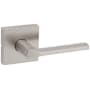 Kwikset Lisbon Passage Door Lever Set with Square Rose Satin Nickel