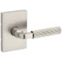 Kwikset Mirada Passage Door Lever Set with Rectangle Rose Satin Nickel