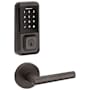 Kwikset Milan Passage Lever and 939 Halo WiFi Enabled Deadbolt Combo Pack with SmartKey Venetian Bronze