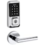 Kwikset Milan Passage Lever and 939 Halo WiFi Enabled Deadbolt Combo Pack with SmartKey Polished Chrome