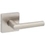 Kwikset Milan Passage Door Lever Set with Square Rose Satin Nickel