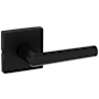 Kwikset Milan Passage Door Lever Set with Square Rose Matte Black