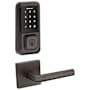 Kwikset Milan Passage Lever and 939 Halo WiFi Enabled Deadbolt Combo Pack with SmartKey Venetian Bronze