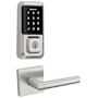 Kwikset Milan Passage Lever and 939 Halo WiFi Enabled Deadbolt Combo Pack with SmartKey Satin Nickel