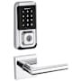 Kwikset Milan Passage Lever and 939 Halo WiFi Enabled Deadbolt Combo Pack with SmartKey Polished Chrome