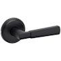 Kwikset Perth Passage Door Lever Set with Round Rose Matte Black