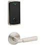 Kwikset Perth Passage Lever Set and Halo Electronic Touchscreen Deadbolt Combo Pack with SmartKey Satin Nickel