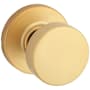 Kwikset Pismo Passage Door Knob Set with Round Rose Satin Brass