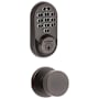 Kwikset Pismo Passage Knob and 938 Halo WiFi Enabled Deadbolt Combo Pack with SmartKey Venetian Bronze