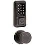 Kwikset Pismo Passage Knob and 939 Halo WiFi Enabled Deadbolt Combo Pack with SmartKey Venetian Bronze