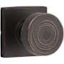 Kwikset Pismo Passage Door Knob Set with Square Rose Venetian Bronze