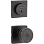 Kwikset Pismo Passage Knob Set and Single Cylinder Keyed Entry Deadbolt Combo with SmartKey from the Halifax Collection Venetian Bronze