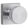 Kwikset Pismo Passage Door Knob Set with Square Rose Satin Chrome