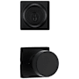 Kwikset Pismo Passage Knob Set and Single Cylinder Keyed Entry Deadbolt Combo with SmartKey from the Signature Series Matte Black