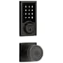 Kwikset Pismo Passage Knob and 916 Contemporary Touchscreen Deadbolt Combo Pack with SmartKey and Z-Wave Technology Venetian Bronze
