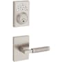 Kwikset Prava Passage Lever Set and Powerbolt Electronic Keypad Deadbolt Combo Pack with SmartKey Satin Nickel
