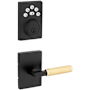 Kwikset Prava Passage Lever Set and Powerbolt Electronic Keypad Deadbolt Combo Pack with SmartKey Matte Black / Satin Brass