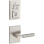 Kwikset Prava Passage Lever Set and SmartCode Electronic Keypad Deadbolt Combo Pack with SmartKey Satin Nickel
