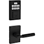 Kwikset Prava Passage Lever Set and SmartCode Electronic Keypad Deadbolt Combo Pack with SmartKey Matte Black