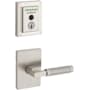 Kwikset Prava Passage Lever Set and Halo Electronic Fingerprint Deadbolt Combo Pack with SmartKey Satin Nickel