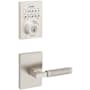 Kwikset Prava Passage Lever Set and SmartCode Electronic Keypad Deadbolt Combo Pack with SmartKey Satin Nickel