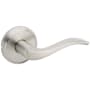 Kwikset Sedona Passage Door Lever Set with Round Rose Satin Nickel