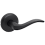 Kwikset Sedona Passage Door Lever Set with Round Rose Matte Black