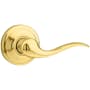 Kwikset Tustin Passage Door Leverset from the Signature Series Polished Brass