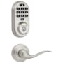 Kwikset Tustin Passage Lever and 938 Halo WiFi Enabled Deadbolt Combo Pack with SmartKey Satin Nickel