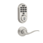 Kwikset Tustin Passage Lever and 938 Halo WiFi Enabled Deadbolt Combo Pack with SmartKey Satin Nickel