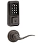 Kwikset Tustin Passage Lever and 939 Halo WiFi Enabled Deadbolt Combo Pack with SmartKey Venetian Bronze