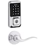 Kwikset Tustin Passage Lever and 939 Halo WiFi Enabled Deadbolt Combo Pack with SmartKey Polished Chrome