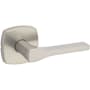 Kwikset Tripoli Passage Door Lever Set with Square Rose Satin Nickel