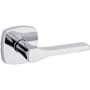 Kwikset Tripoli Passage Door Lever Set with Square Rose Polished Chrome