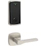 Kwikset Tripoli Passage Lever Set and Halo Electronic Touchscreen Deadbolt Combo Pack with SmartKey Satin Nickel