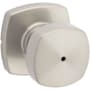 Kwikset Arroyo Privacy Door Knob Set with Square Rose Satin Nickel