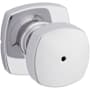 Kwikset Arroyo Privacy Door Knob Set with Square Rose Polished Chrome