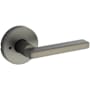 Kwikset Halifax Privacy Door Lever Set with Round Rose Gun Metal