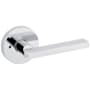 Kwikset Halifax Privacy Door Lever Set with Round Rose Polished Chrome