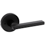 Kwikset Halifax Privacy Door Lever Set with Round Rose Matte Black