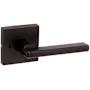 Kwikset Halifax Privacy Door Lever Set with Square Rose Venetian Bronze