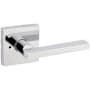 Kwikset Halifax Privacy Door Lever Set with Square Rose Polished Chrome