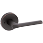 Kwikset Lisbon Privacy Door Lever Set with Round Rose Venetian Bronze