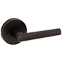 Kwikset Milan Privacy Door Lever Set with Round Rose Venetian Bronze
